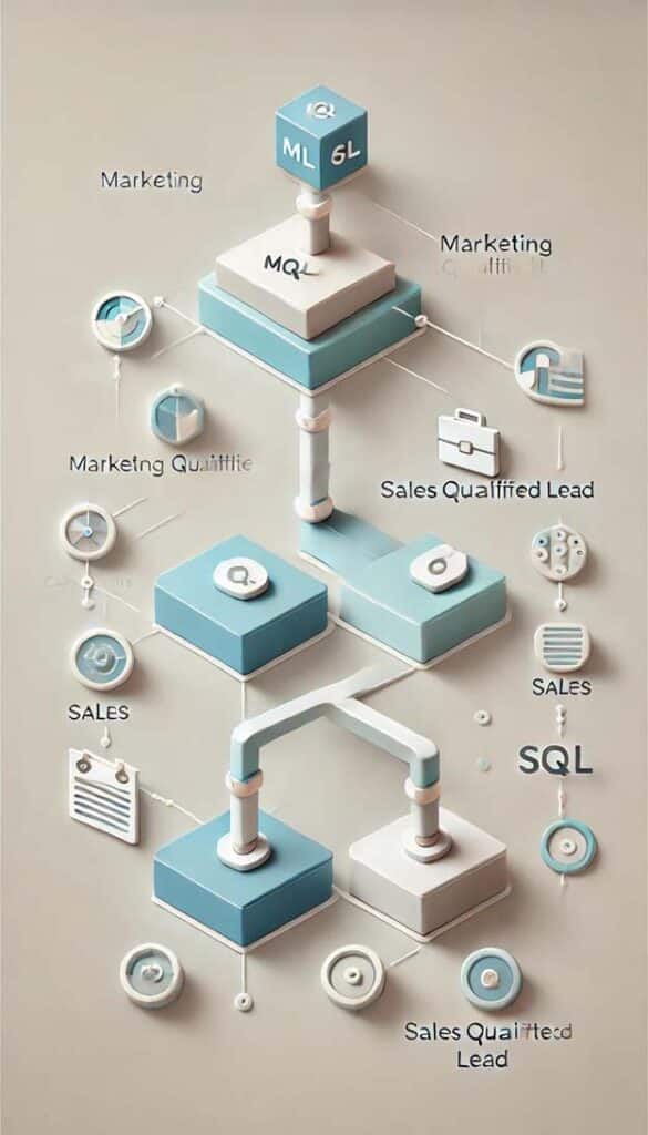 Schema del processo di qualificazione lead e allineamento tra marketing e vendite.
